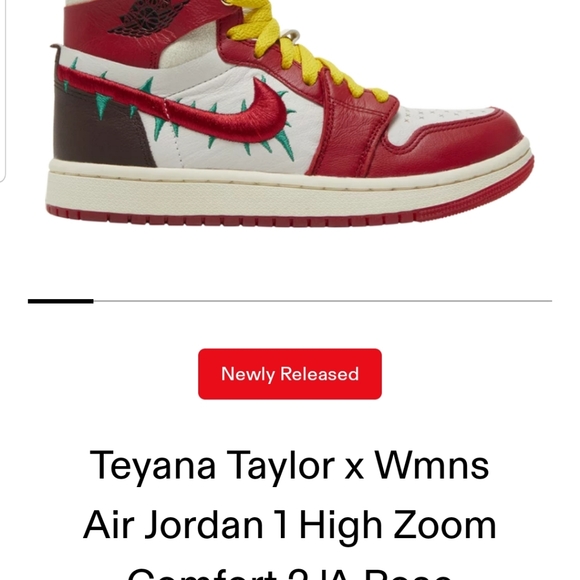TEYANA TAYLOR X WMNS AIR JORDAN 1 HIGH ZOOM COMFORT 2 'A ROSE FROM HARLEM - Picture 9 of 9